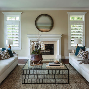 Round Antiqued Mirror
