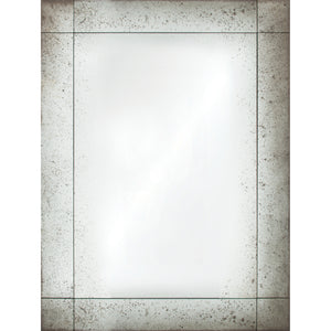 Large Antiqued Frameless Panel Mirror