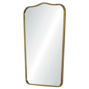 Antiqued Light Bronze Curved Edge Mirror