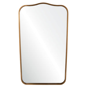 Antiqued Light Bronze Curved Edge Mirror