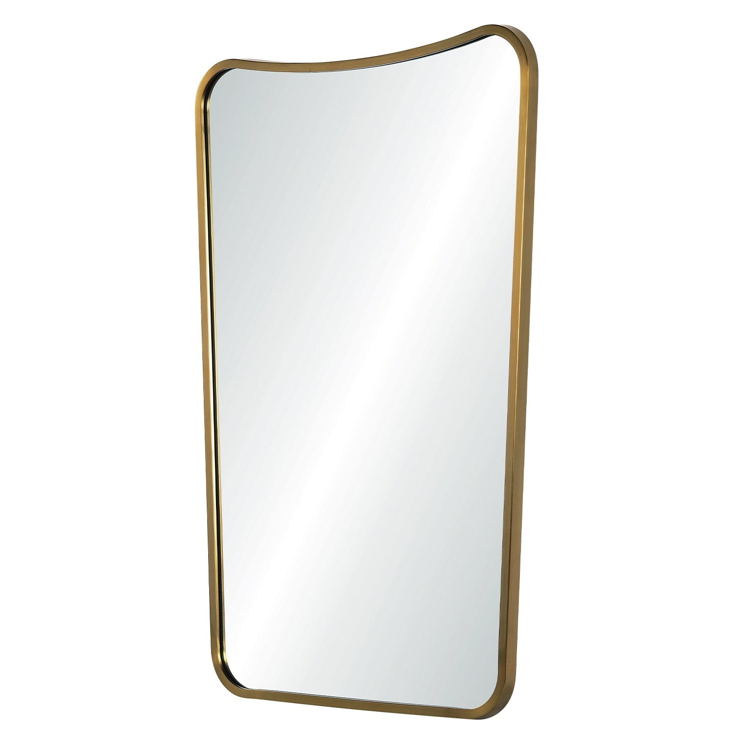 Curved Top Tapered Antiqued Mirror - Available in 2 Finishes
