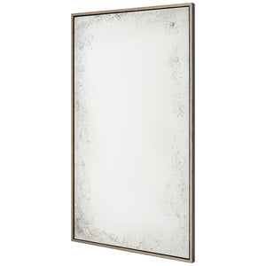 Oversized Rustic Antiqued Floated Mirror - Available in 4 Finishes