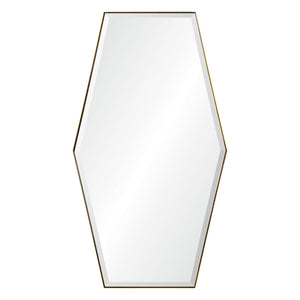 Tall Hexagonal Beveled Mirror - Available in 3 Finishes