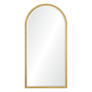 Narrow Arch Top Beveled Mirror - Available in 2 Finishes