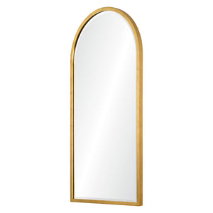 Narrow Arch Top Beveled Mirror - Available in 2 Finishes