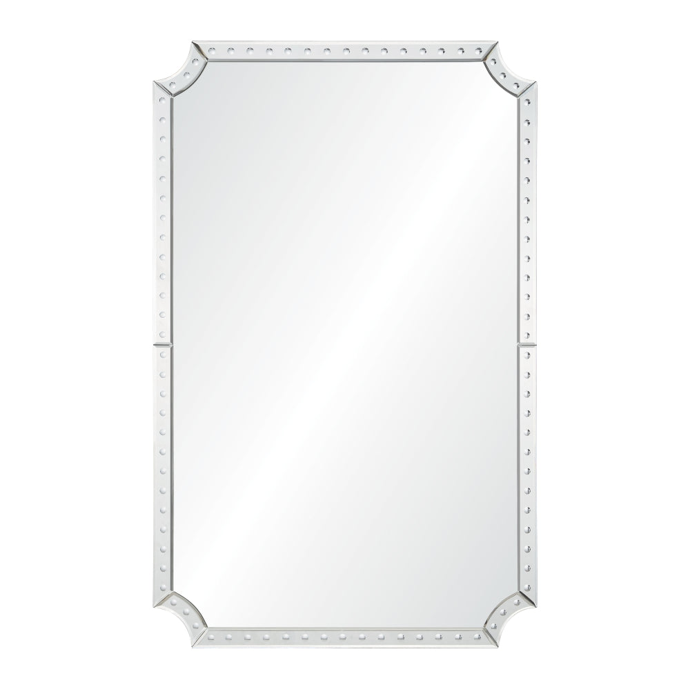 Mirror Framed Mirror with Convex Corner Details