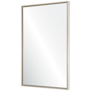 Skinny Frame Beveled Mirror in White/Silver- Available in 2 Sizes