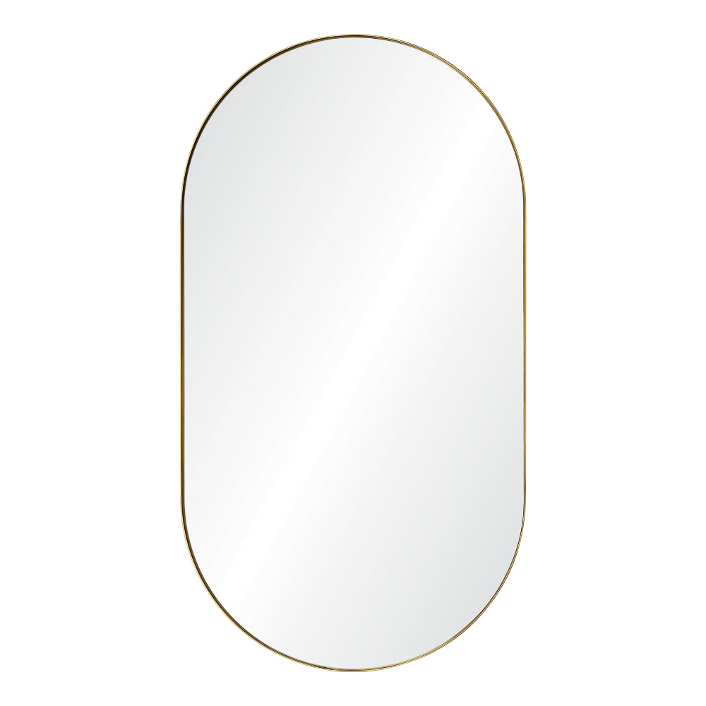 Skinny Frame Stainless Steel Oval Mirror - Available in 3 Finishes