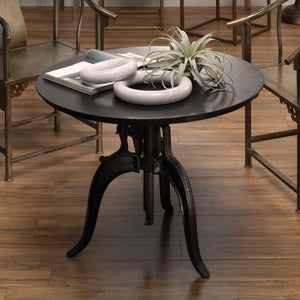 Americana Crank Table in Gun Metal