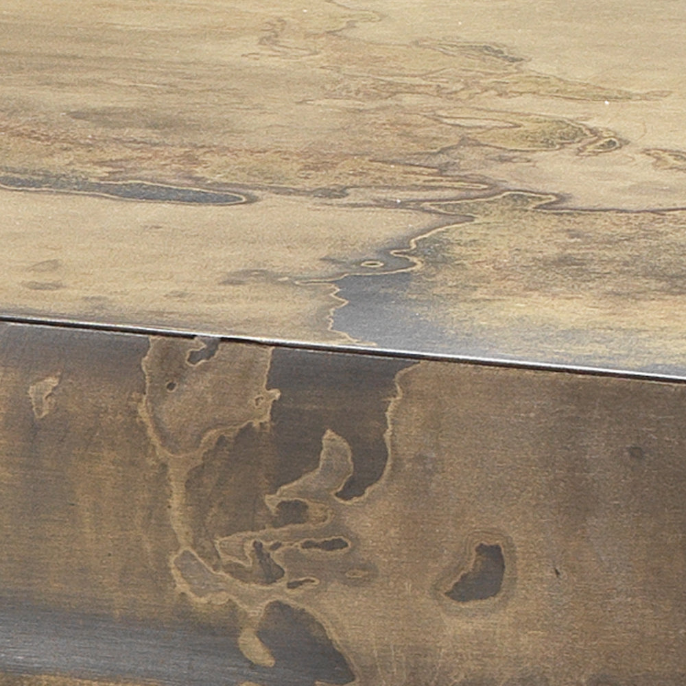 Charlemagne Console Table in Acid Washed Metal Scenario Home