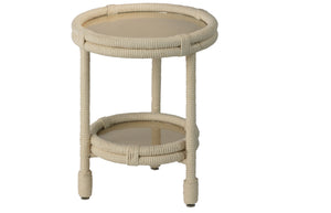 Delta Side Table in White Rope