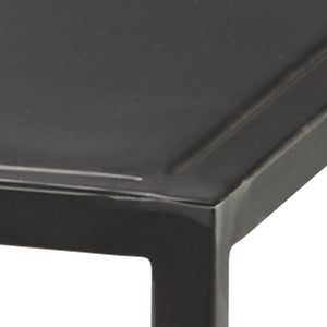 Element Shelved Console Table in Black Iron