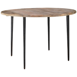 Rustic Wood and Iron Bistro Table