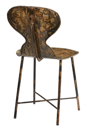 McCallan Metal Chair in Acid Washed Metal