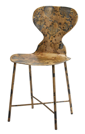 McCallan Metal Chair in Acid Washed Metal