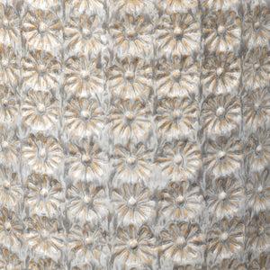 Wildflower Patterned Ceramic Accent Table – Cream
