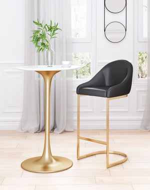 Scott Bar Chair Black & Gold