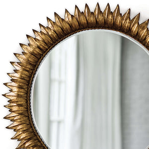 Regina Andrew Small Gold Leaf Sunflower Mirror