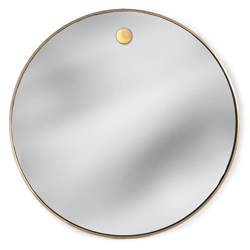 Regina Andrew Hanging Circular Mirror – Natural Brass