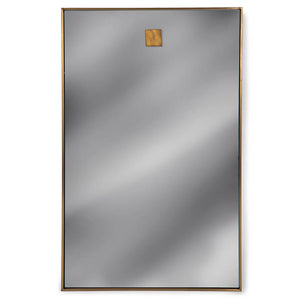 Regina Andrew Hanging Rectangle Mirror – Natural Brass