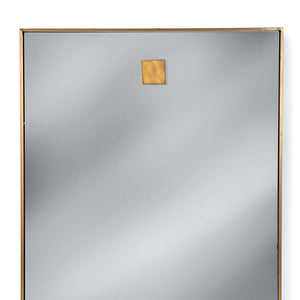 Regina Andrew Hanging Rectangle Mirror – Natural Brass
