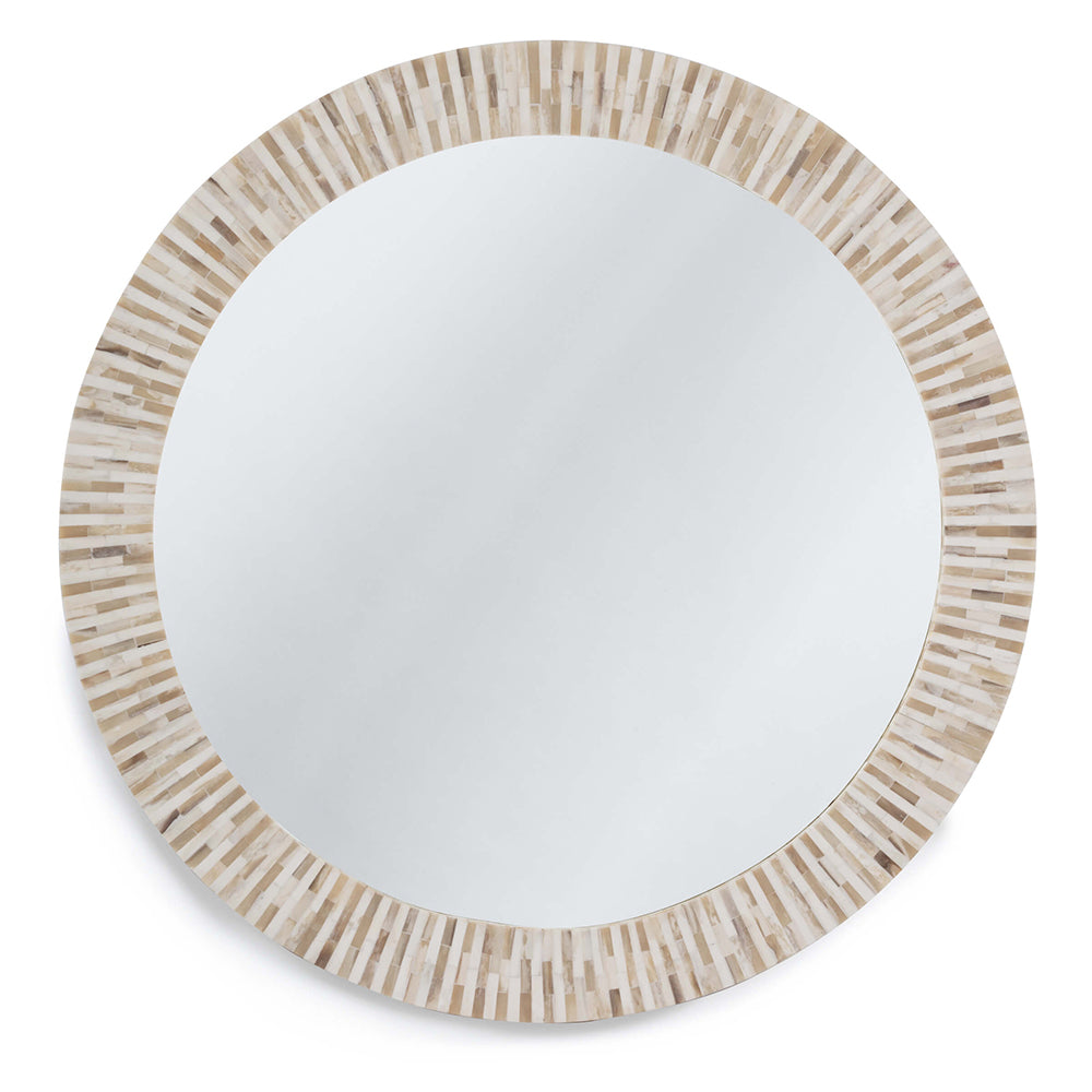 Regina Andrew Multi Tone Round Bone Mirror