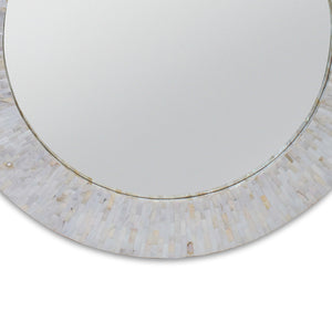 Regina Andrew Large Round Mother of Pearl Mirror