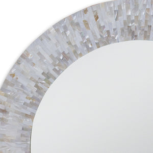 Regina Andrew Large Round Mother of Pearl Mirror
