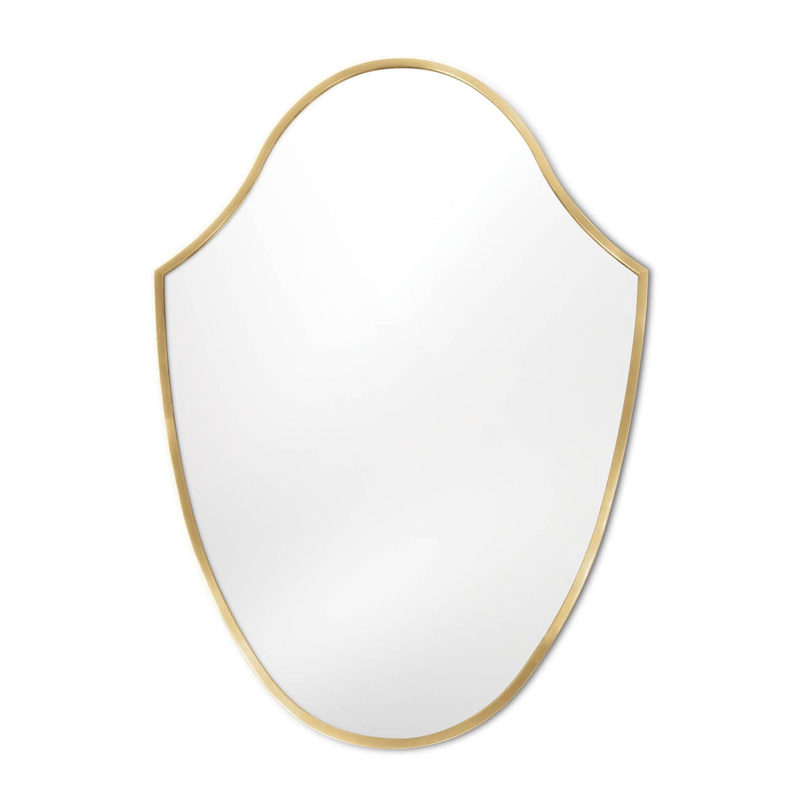 Crest Mirror (Natural Brass)