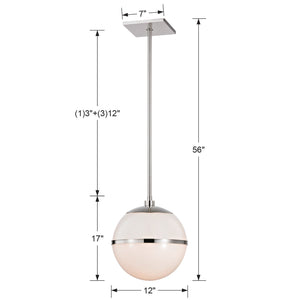 Brian Patrick Flynn for Crystorama Truax 1 Light Polished Nickel Chandelier