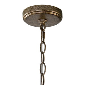 Jeweled Droplets Pendant – Crystal & Iron