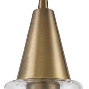 Eichler Antique Brass 1 Light Mini Pendant