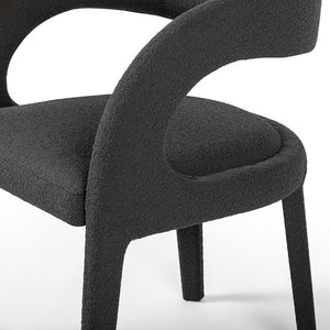 Hawkins Dining Chair-Fiqa Boucle Chrcl
