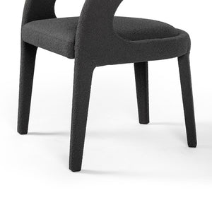 Hawkins Dining Chair-Fiqa Boucle Chrcl