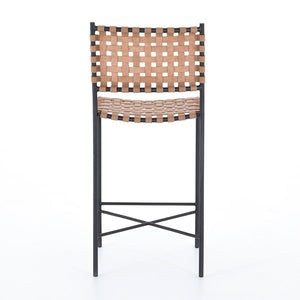 Garza Stool-Natural Leather-Counter