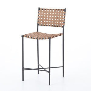 Garza Stool-Natural Leather-Counter