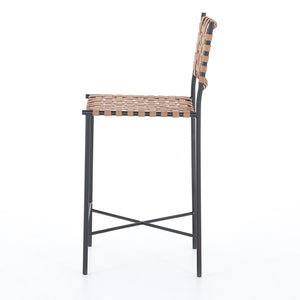 Garza Stool-Natural Leather-Counter