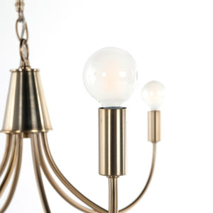 Haley Chandelier-Classic Satin Brass