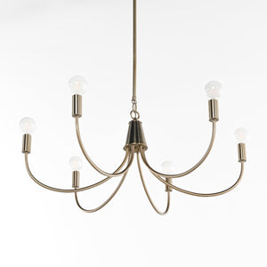 Haley Chandelier-Classic Satin Brass