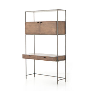 TREY MODULAR WALL DESK - AUBURN POPLAR