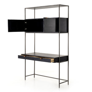 TREY MODULAR WALL DESK - BLACK WASH POPLAR