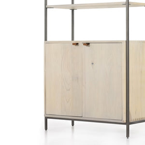 Trey Modular Wide Bookcase-Dove Poplar