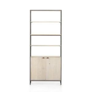 Trey Modular Wide Bookcase-Dove Poplar