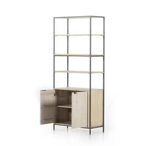 Trey Modular Wide Bookcase-Dove Poplar