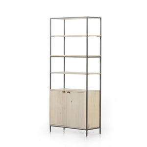 Trey Modular Wide Bookcase-Dove Poplar