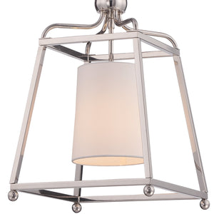 Libby Langdon for Crystorama Sylvan 1 Light Polished Nickel Pendant