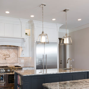 Libby Langdon for Crystorama Sylvan 1 Light Polished Nickel Pendant