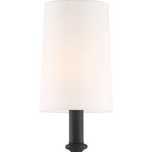 Libby Langdon for Crystorama Sylvan 1 Light Black Forged Sconce