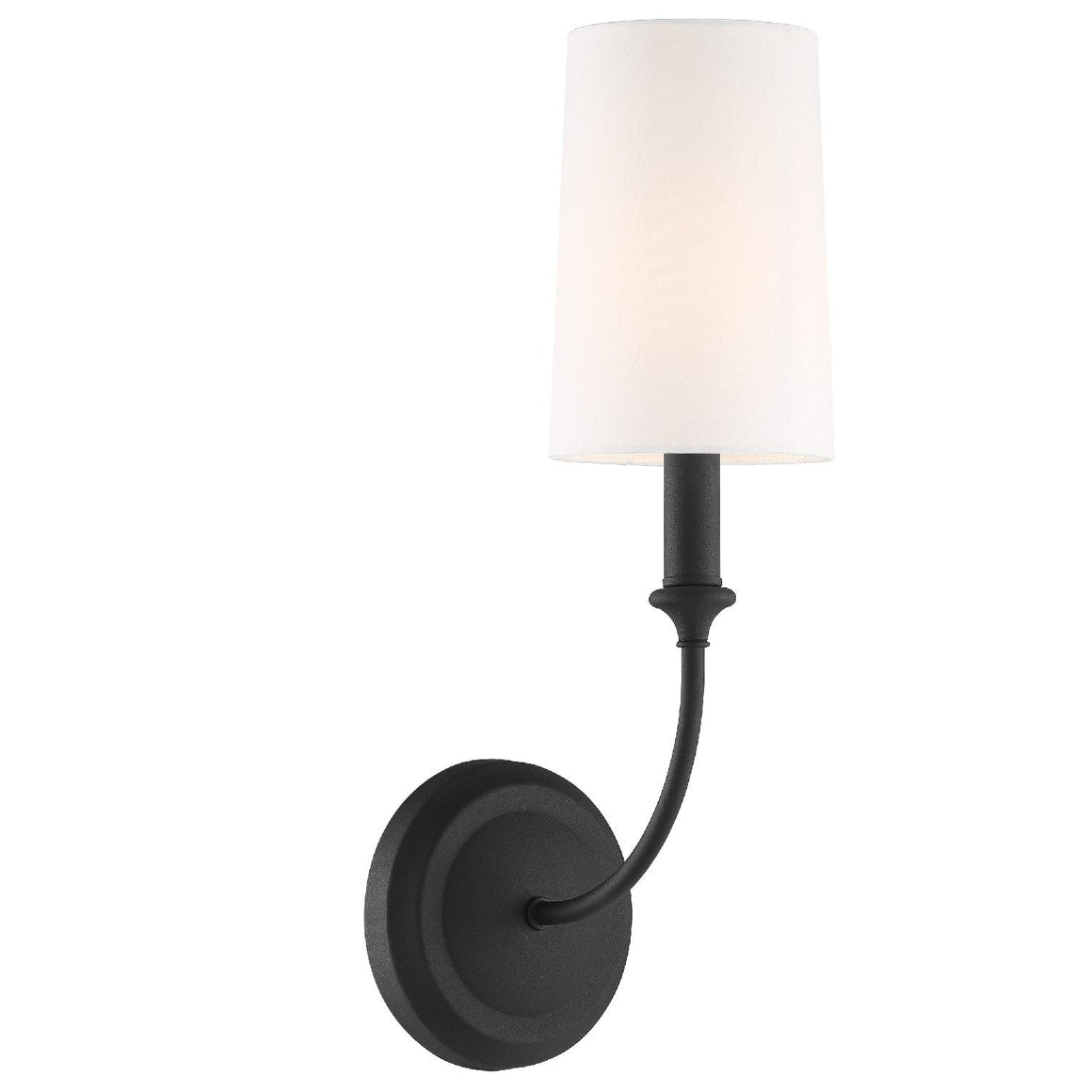 Libby Langdon for Crystorama Sylvan 1 Light Black Forged Sconce