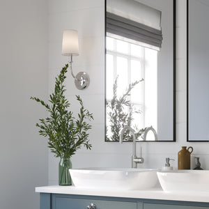 Libby Langdon for Crystorama Sylvan 1 Light Polished Nickel Sconce